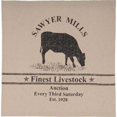 Sawyer Mill Charcoal Cow Shower Curtain 72